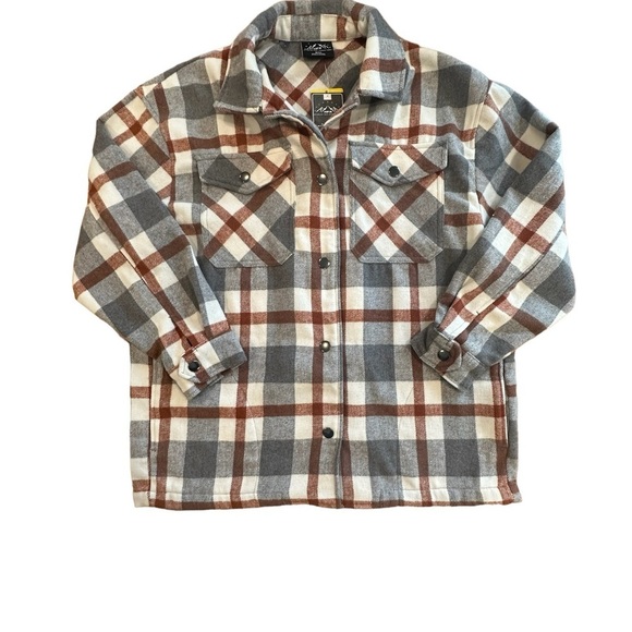 HFX plaid button down shirt jacket - Picture 4 of 9